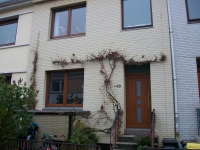 Fenster und Haustür im Farbton Golden Oak